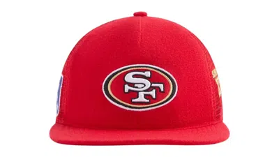Pre-owned Kith X 47 Brand X Nfl San Francisco 49ers Wool Hitch Trucker Hat In Present