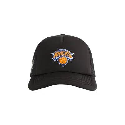 Pre-owned Kith X '47 For The New York Knicks Satin Franchise Ls Trucker Hat 'black' | Men's Size L