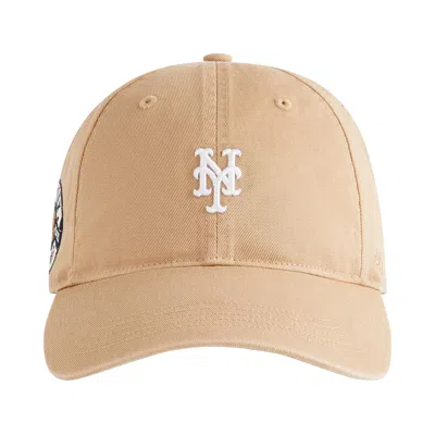 Pre-owned Kith X '47 For The New York Mets Washed Twill Mini Logo Aaron Classic Cap 'field' | Tan | Men's Size In Brown