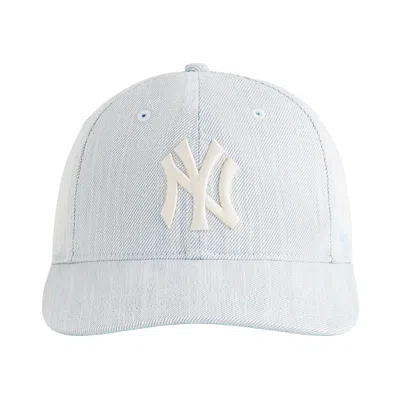 Pre-owned Kith X '47 For The New York Yankees Denim Franchise Ls Cap 'dream Indigo' | White | Men's Size Xxl