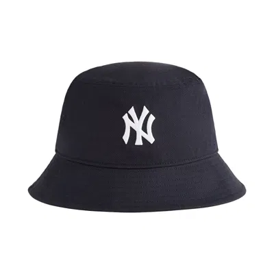 Pre-owned Kith X '47 For The New York Yankees Heavy Twill Bucket Hat 'nocturnal' | Blue | Men's Size Onesize