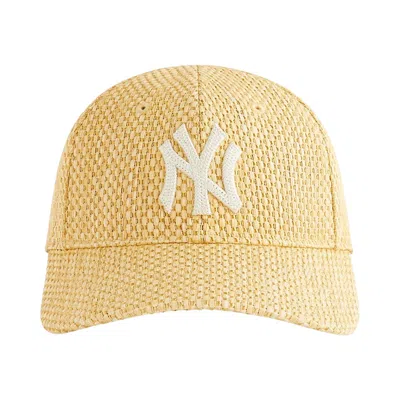 Pre-owned Kith X '47 For The New York Yankees Raffia Franchise Ls Cap 'natural' | Cream | Men's Size L In White