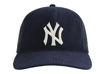 Pre-owned Kith X '47 X New York Yankees Corduroy Trucker Hat In Nocturnal