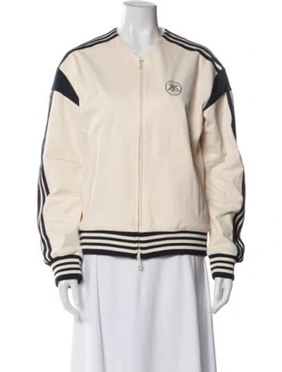 Pre-owned Kith X Adidas Graphic Print Bomber Jacket In Neutral