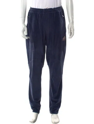 Pre-owned Kith X Adidas Graphic Print Joggers In Blue