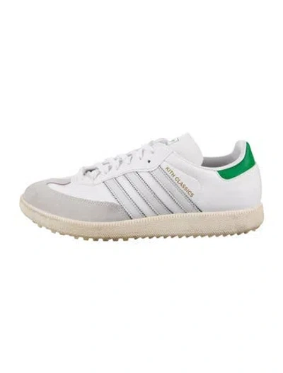Pre-owned Kith X Adidas Leather Colorblock Pattern Sneakers In White