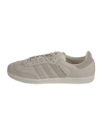 Pre-owned Kith X Adidas Leather Printed Sneakers In Neutral