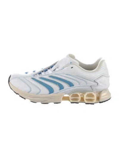 Pre-owned Kith X Adidas Leather Printed Sneakers In White