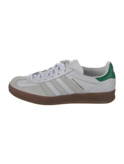 Pre-owned Kith X Adidas Leather Sneakers In Blue