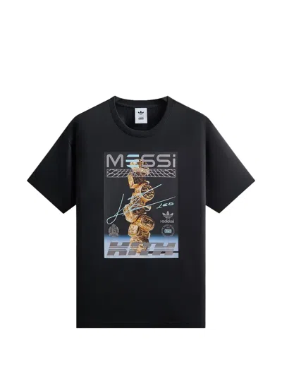 Kith X Adidas Messi Graphic-print T-shirt In Black