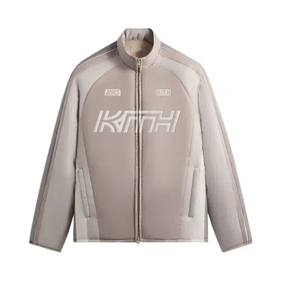 Pre-owned Kith X Asics Loyalty Exclusive Puffed Brixton Track Jacket 'paragon' | Tan | Men's Size Xl In Brown