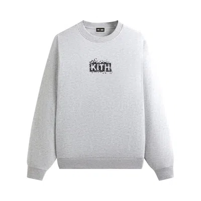 Pre-owned Kith X Batman Bats Vintage Nelson Crewneck 'light Heather Grey' | Men's Size Xxl