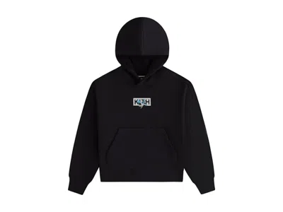 Pre-owned Kith X Batman Kids Classic Logo Nelson Hoodie In Black