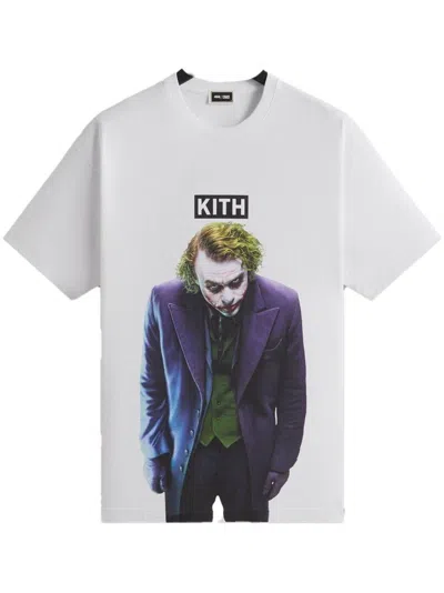 Kith X Batman  Joker T-shirt In 101 White