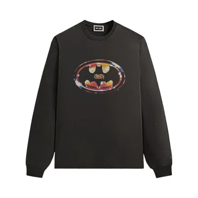 Pre-owned Kith X Batman Logo Vintage Long Sleeve Tee 'black' | Men's Size L
