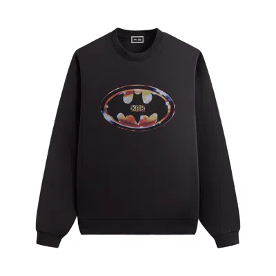 Pre-owned Kith X Batman Logo Vintage Nelson Crewneck 'black'