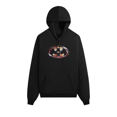 Pre-owned Kith X Batman Logo Vintage Nelson Hoodie 'black' | Men's Size Xl