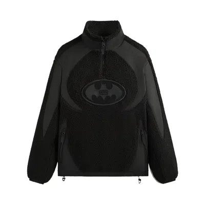 Pre-owned Kith X Batman Quarter Zip Sherpa Jacket 'black' | Men's Size Xl