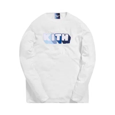 Pre-owned Kith X Bearbrick Logo Long-sleeve T-shirt 'white'