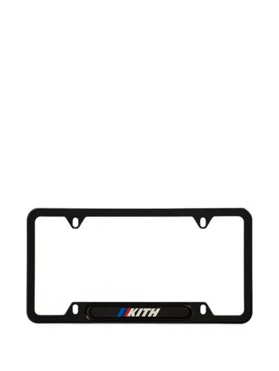 Kith X Bmw Logo-print License Plate Holder In Black