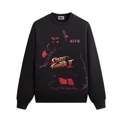 Pre-owned Kith X Capcom Ryu Vintage Nelson Crewneck 'black' | Men's Size Xl