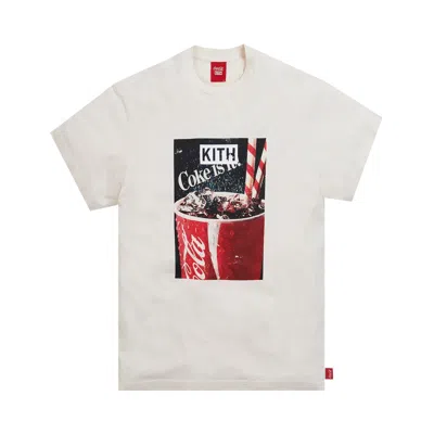 Pre-owned Kith X Coca-cola Drink Vintage Tee 'ivory' In Cream