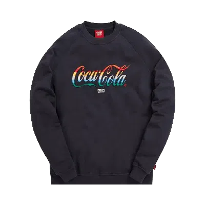 Pre-owned Kith X Coca-cola Striped Crewneck 'black'