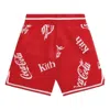 Kith X Coca Cola X Mitchell & Ness Coke Logo Short 'red'