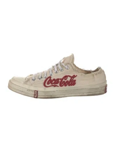 Pre-owned Kith X Coca-cola Canvas Patterned Sneakers In Neutral