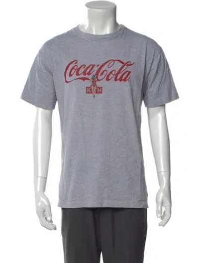 Pre-owned Kith X Coca-cola Graphic Print Crew Neck T-shirt In Gray