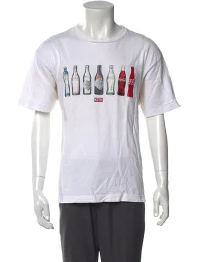 Pre-owned Kith X Coca-cola Graphic Print Crew Neck T-shirt In White