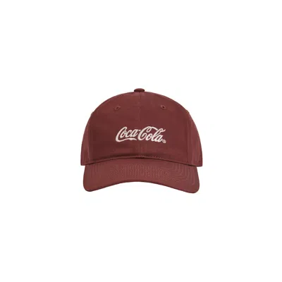 Pre-owned Kith X Cocacola Logo Cap In Burgundy