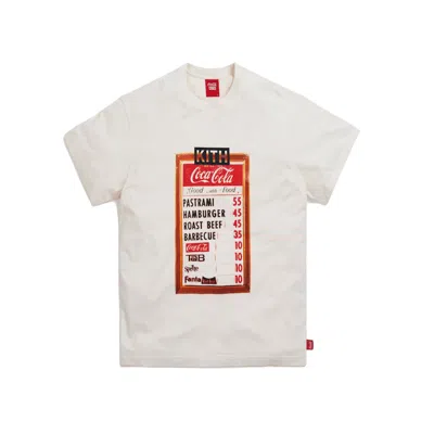 Pre-owned Kith X Cocacola Menu Vintage Tee Shirt In Ivory