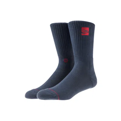 Pre-owned Kith X Cocacola X Stance Crew Sock In Navy Blue/red