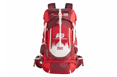 Pre-owned Kith X Columbia 37l Backpack Bright Red