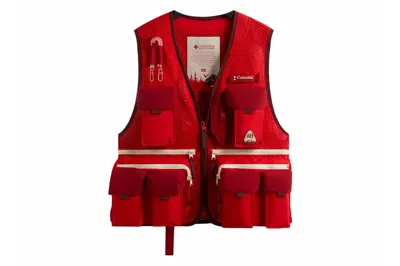 Pre-owned Kith X Columbia Utility Vest Bright Red
