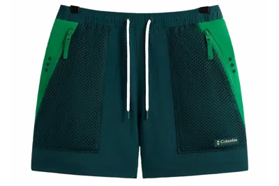 Pre-owned Kith X Columbia Wind Short Midnight Teal