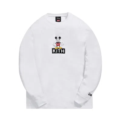 Pre-owned Kith X Disney 30s Mickey Standing Classic Logo Long-sleeve T-shirt 'white' | Men's Size S