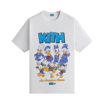 Pre-owned Kith X Disney Donald Duck Family Vintage Tee 'white' | Men's Size L