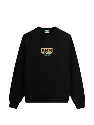 Kith X Disney Donald Duck Triplets Nelson Sweatshirt In Black