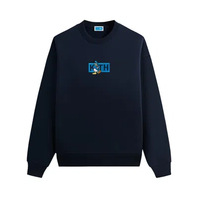 Pre-owned Kith X Disney Donald Duck Vintage Nelson Crewneck 'nocturnal' In Blue
