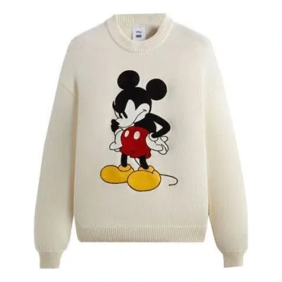 Kith X Disney Mickey & Friends Mickey Crewneck Sweater 'sandrift' In White