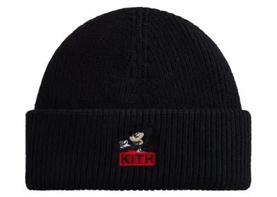 Pre-owned Kith X Disney Mickey & Friends Mickey Mia Beanie In Black
