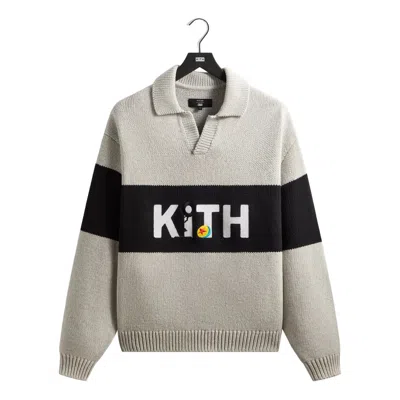 Kith X Disney Pixar Nelson Rugby Sweater 'light Heather Grey' In Multi