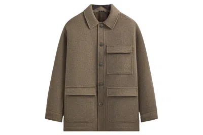 Pre-owned Kith X Giorgio Armani Alpaca Wool Field Coat Noce Melange