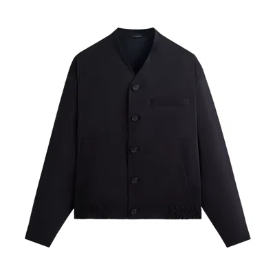 Pre-owned Kith X Giorgio Armani Collarless Bomber Jacket 'admiral' | Black | Men's Size S