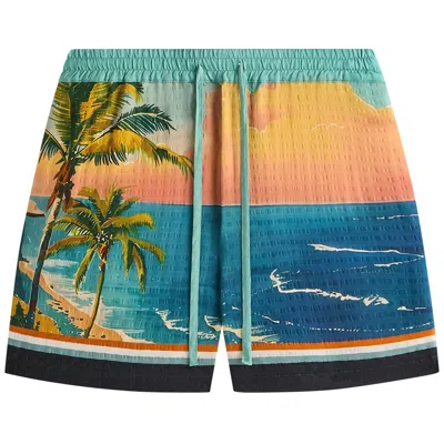 Pre-owned Kith X Giorgio Armani Ornamental Print Active Short 'multi' | Blue | Men's Size M