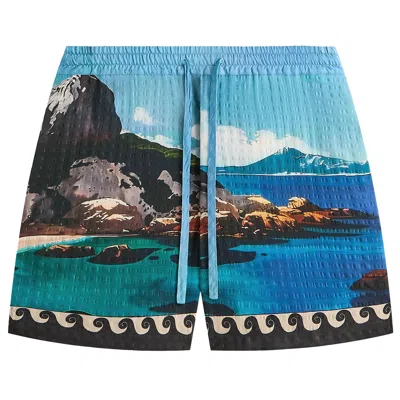 Pre-owned Kith X Giorgio Armani Sardinia Active Short 'multi' | Blue | Men's Size L