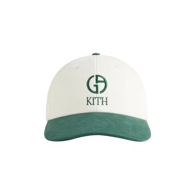 Pre-owned Kith X Giorgio Armani Twill Two-tone Classic Cap 'sandrift' | Tan | Men's Size M In Brown