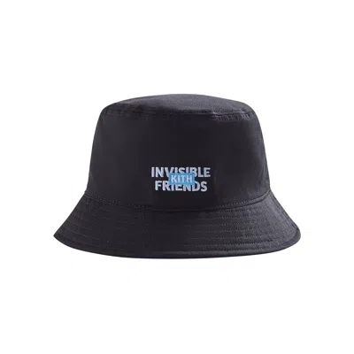 Pre-owned Kith X Invisible Friends Bucket 'navy' In Blue